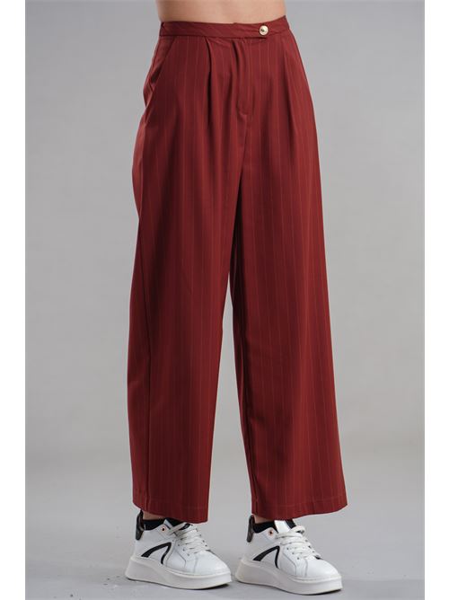 Pantalone con pinces Manuela Riva | PT39/904COGNAC